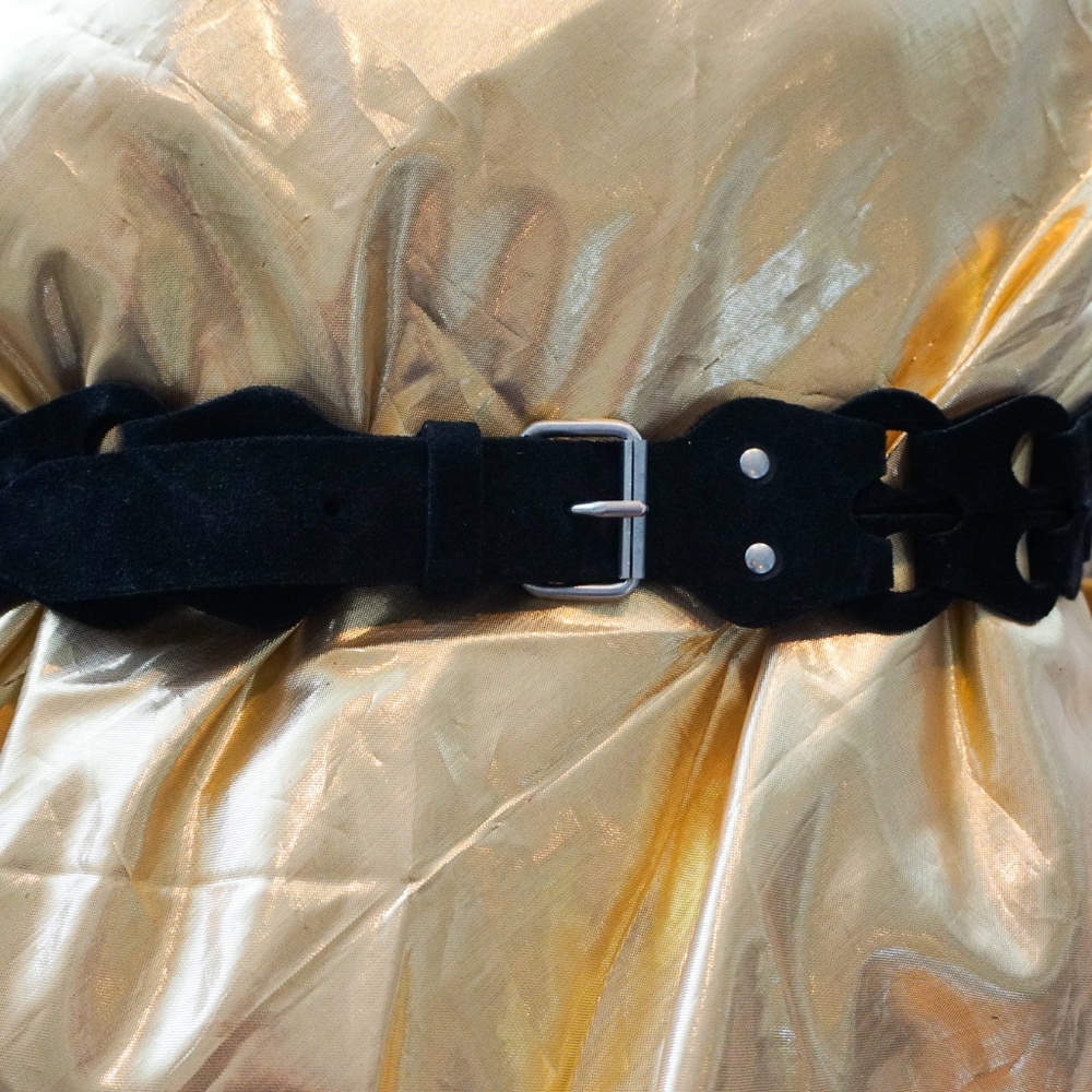 Nicole Fahri Black Suede Belt